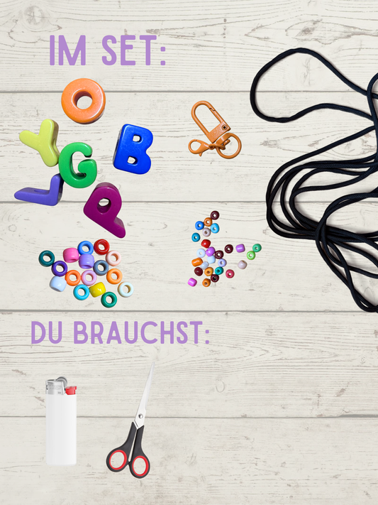 Schlüsselanhänger mit Chunky Buchstaben