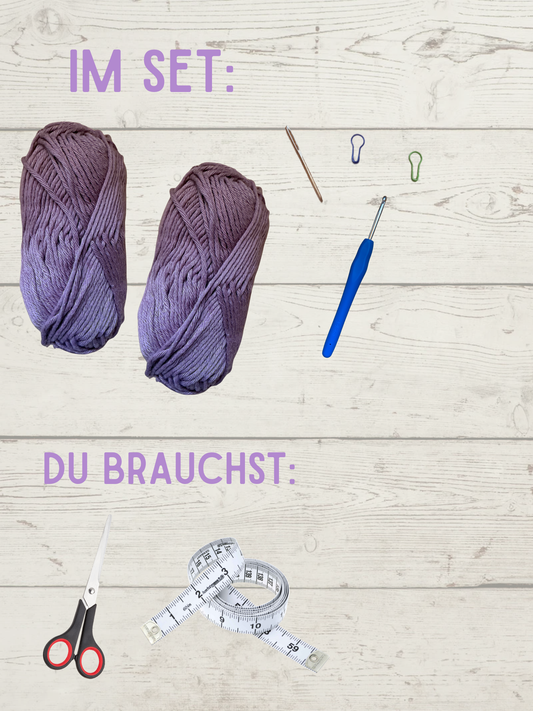 Gehäkelter Flaschen und Weinglashalter