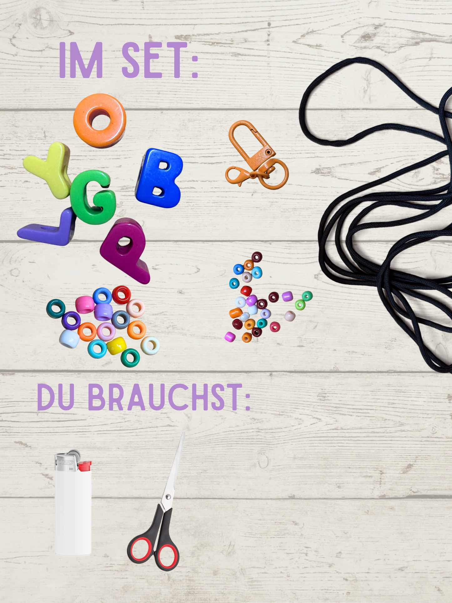 Schlüsselanhänger mit Chunky Buchstaben
